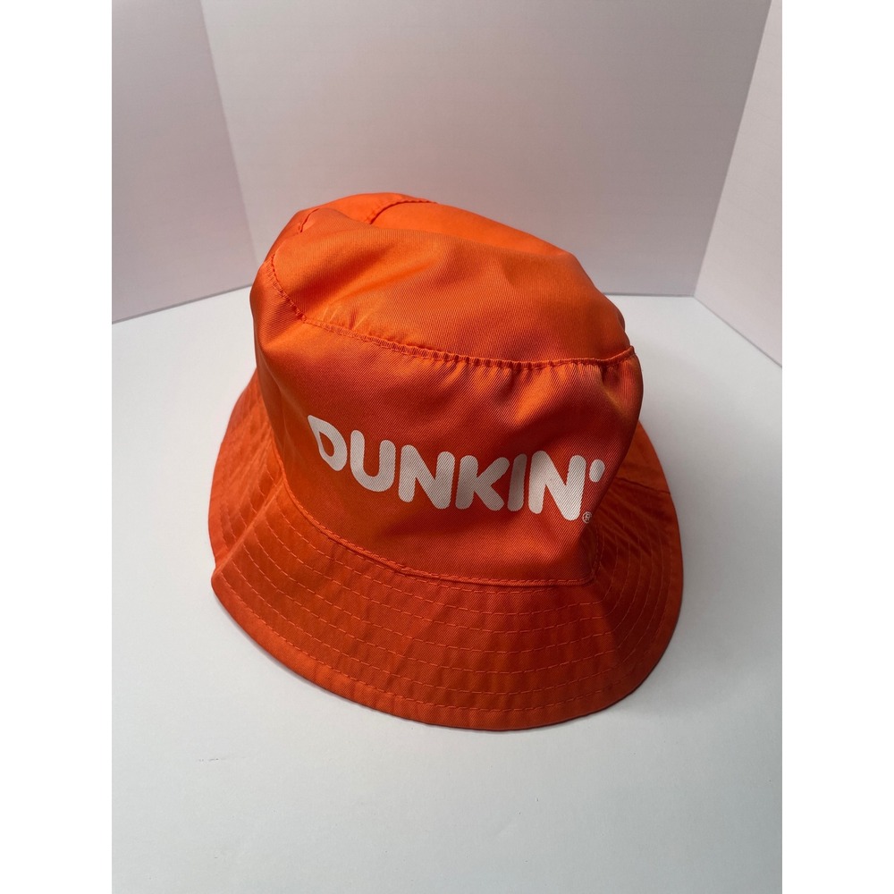 Dunkin Team Merch Bucket Hat Reversible‎ Pink and Orange Donut Unisex